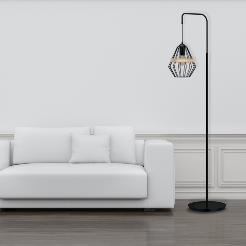 Lampa stojąca CLIFF BLACK 1xE27