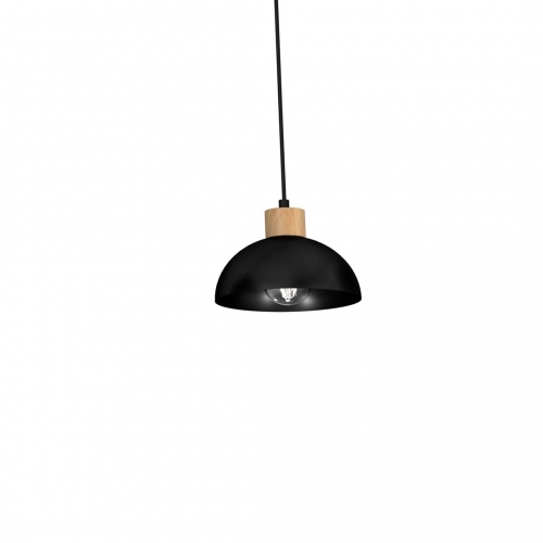 Lampa wisząca ERIK Black/Wood 5xE27