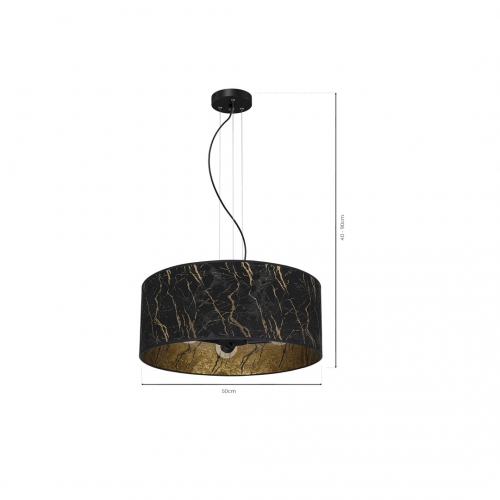 Lampa wisząca SENSO Black/Gold 3xE27