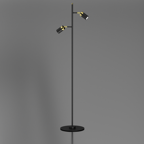 Lampa podłogowa JOKER BLACK/GOLD 2xGU10