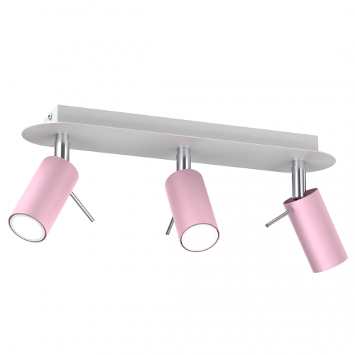 Lampa sufitowa PRESTON PINK/WHITE 3x mini GU10