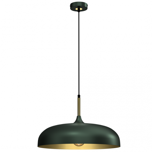 Lampa wisząca LINCOLN GREEN/GOLD 1xE27 45cm