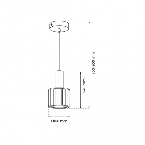 Lampa wisząca CRISTAL 1xE27