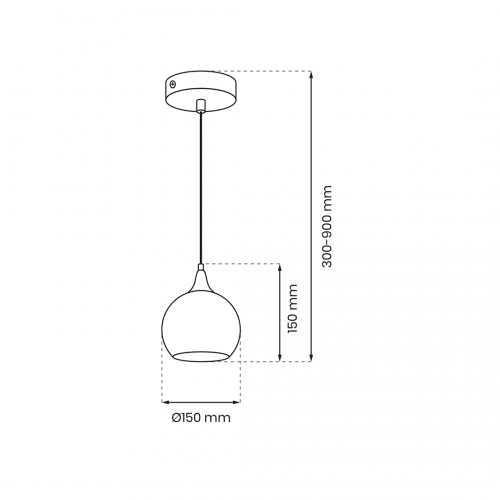 Lampa wisząca MONTE GOLD fi 150 1xE27