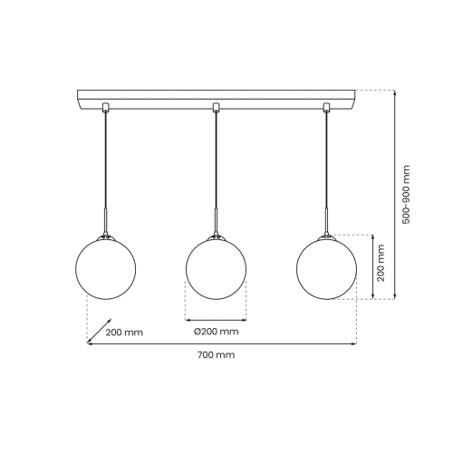 Lampa wisząca REFLEX 3xE14