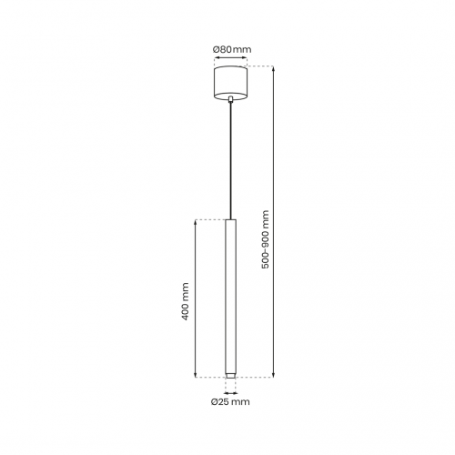 Lampa wisząca MONZA BLACK 1xG9 max 8W LED