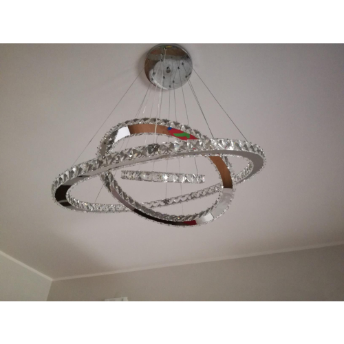 Żyrandol ring LED 60/40/20 cm z pilotem – regulowany układ, lampa do salonu K221