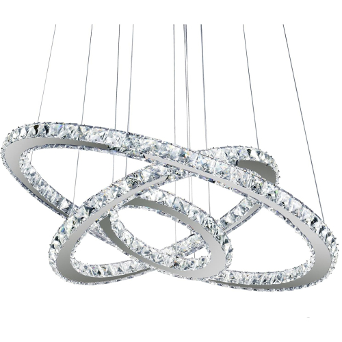 Żyrandol ring LED 60/40/20 cm z pilotem – regulowany układ, lampa do salonu K221
