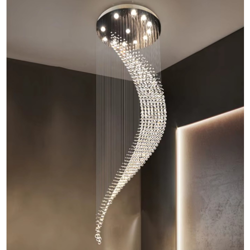 Żyrandol kryształowy serpentyna 80x260cm 13xGU10 K308