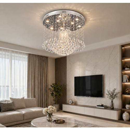 Żyrandol kryształowy K320 70cm z prawdziwymi kryształami