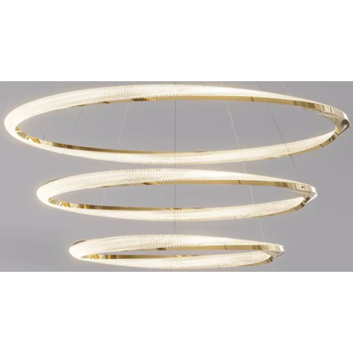Lampa sufitowa złota połysk LED 80x60x40cm 130Watt L167 nowoczesna