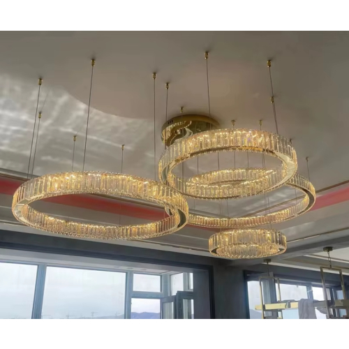Lampa kryształowa złota LED 100x80x60x40cm 177Watt L173 nad stołem