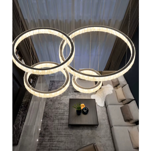 Lampa kryształowa złota LED 100x80x60x40cm 177Watt L173 nowoczesny salon
