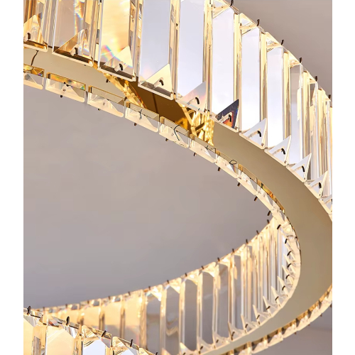 Lampa kryształowa złota LED 100x80x60 173Watt L174
