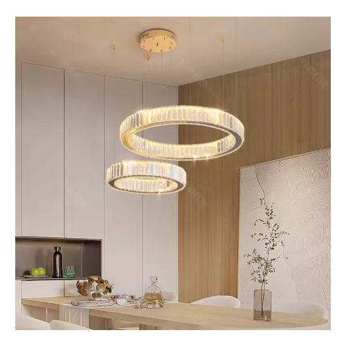 Lampa kryształowa złota LED 80x60 98Watt L175