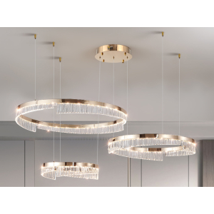 Złota lampa RING LED 100x80x60 173Watt L176