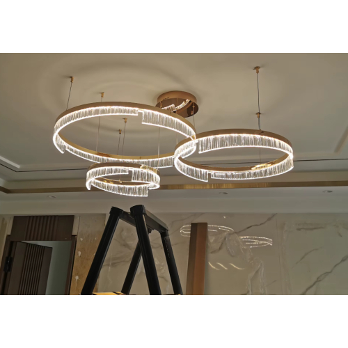 Złota lampa RING LED 80x60x40 158Watt L177