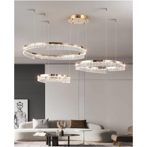 Złota lampa RING LED 80x60x40 158Watt L177