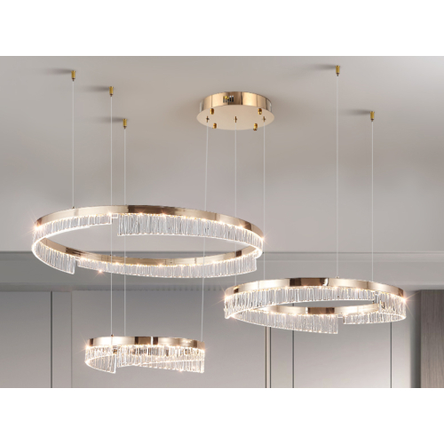Złota lampa RING LED 80x60x40 158Watt L177