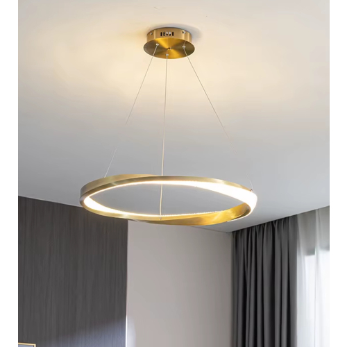 Lampa sufitowa złota połysk LED 60cm 43Watt L178 na wyspę