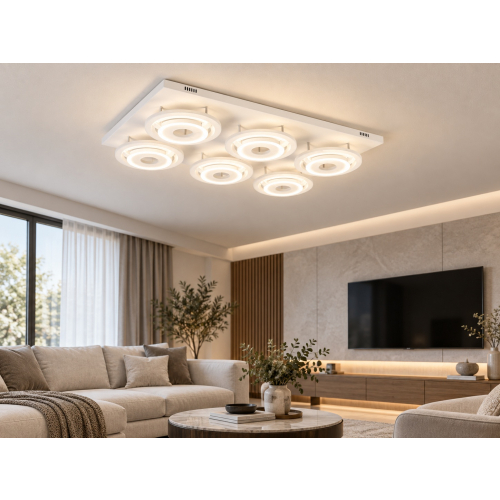 Ogromny plafon led do salonu