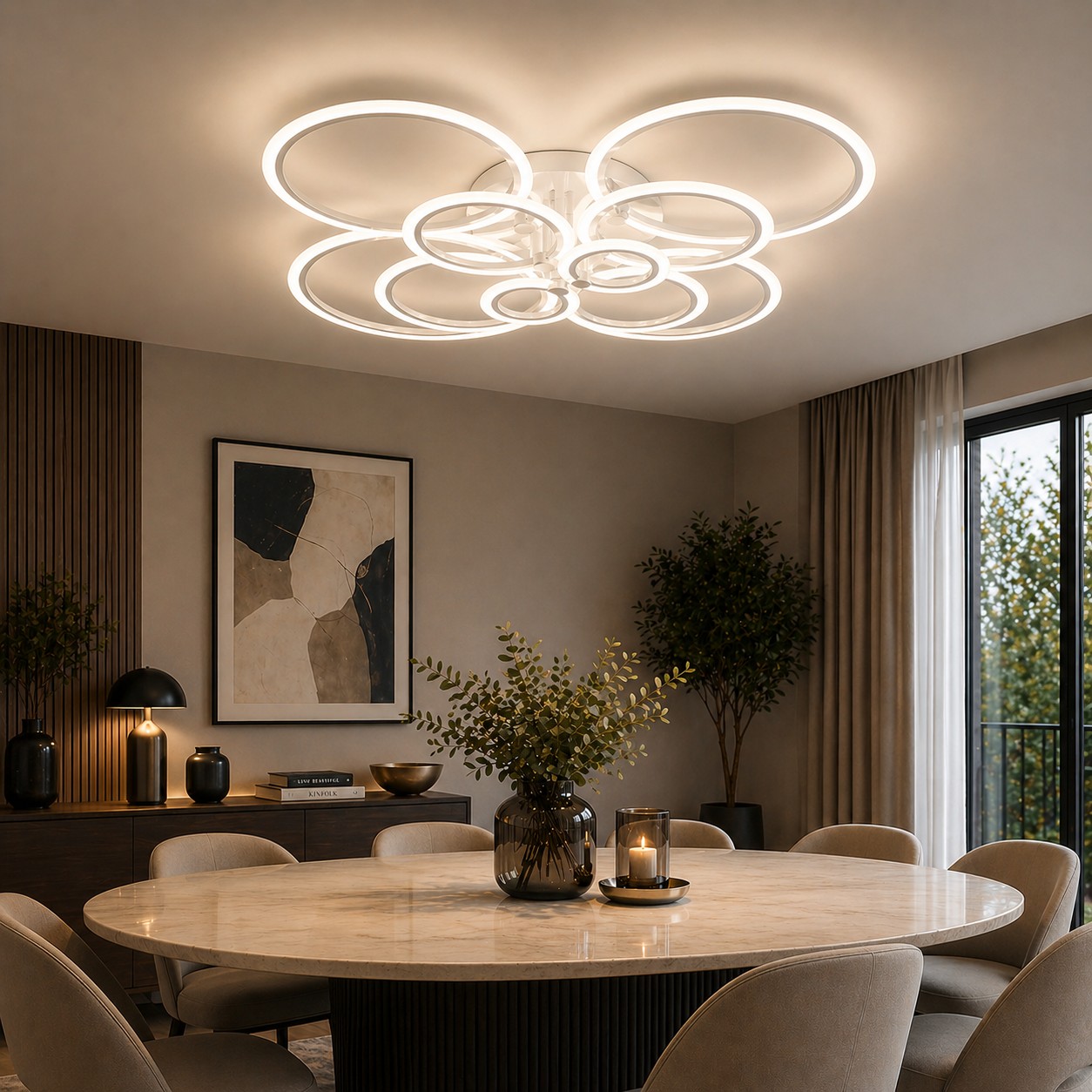 Plafony LED – nowoczesne lampy sufitowe z pilotem do salonu, sypialni i jadalni