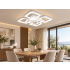 Kwadratowy plafon LED do salonu 68x68cm