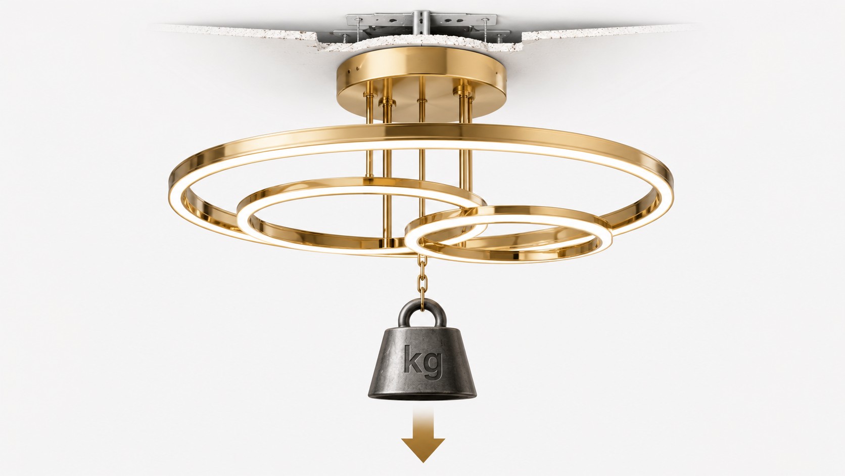 Montaż lampy na suficie z karton-gipsu — czy duża lampa jest bezpieczna?
